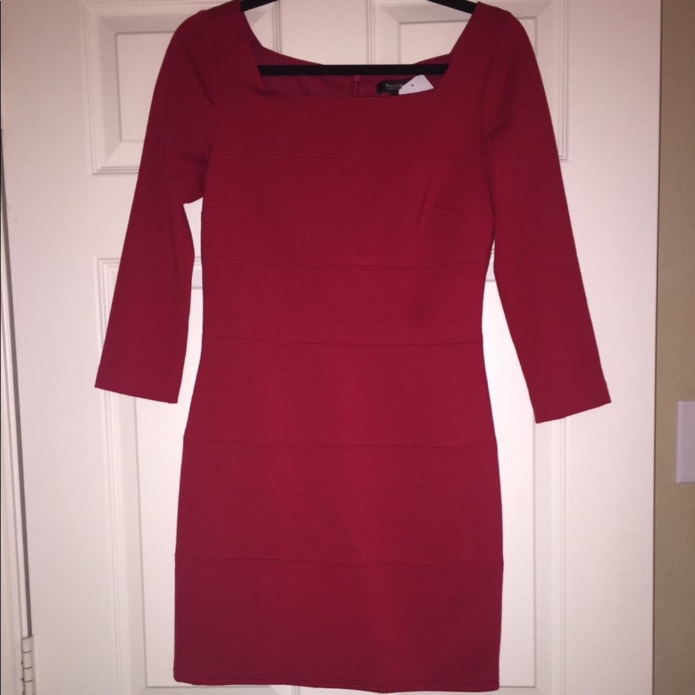 White House Black Market Red Dress Sz 4